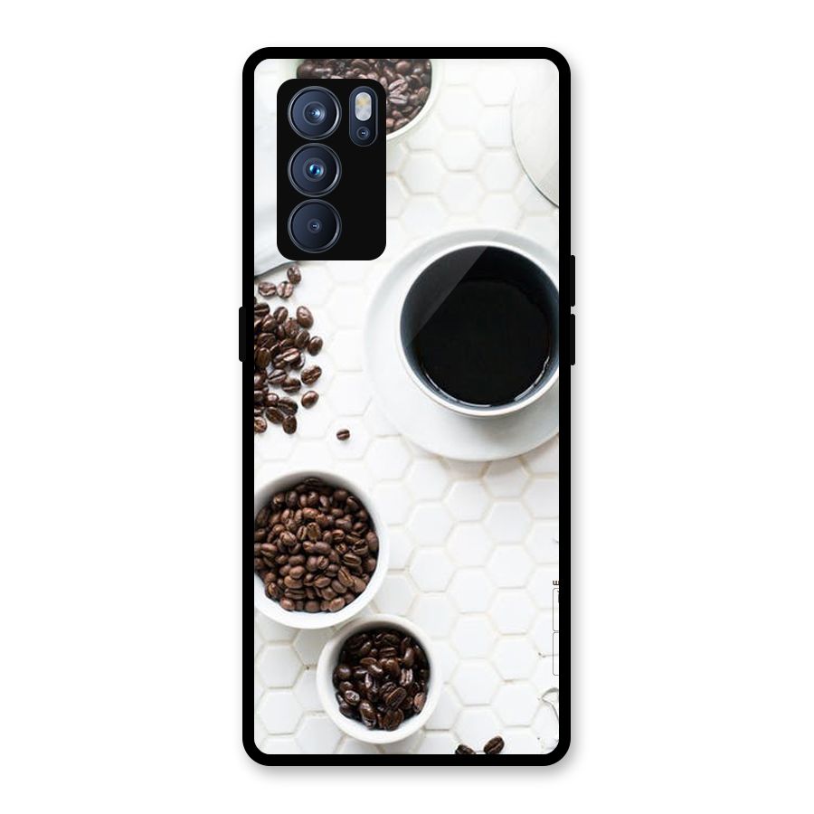 Live Coffee Glass Back Case for Oppo Reno6 Pro 5G