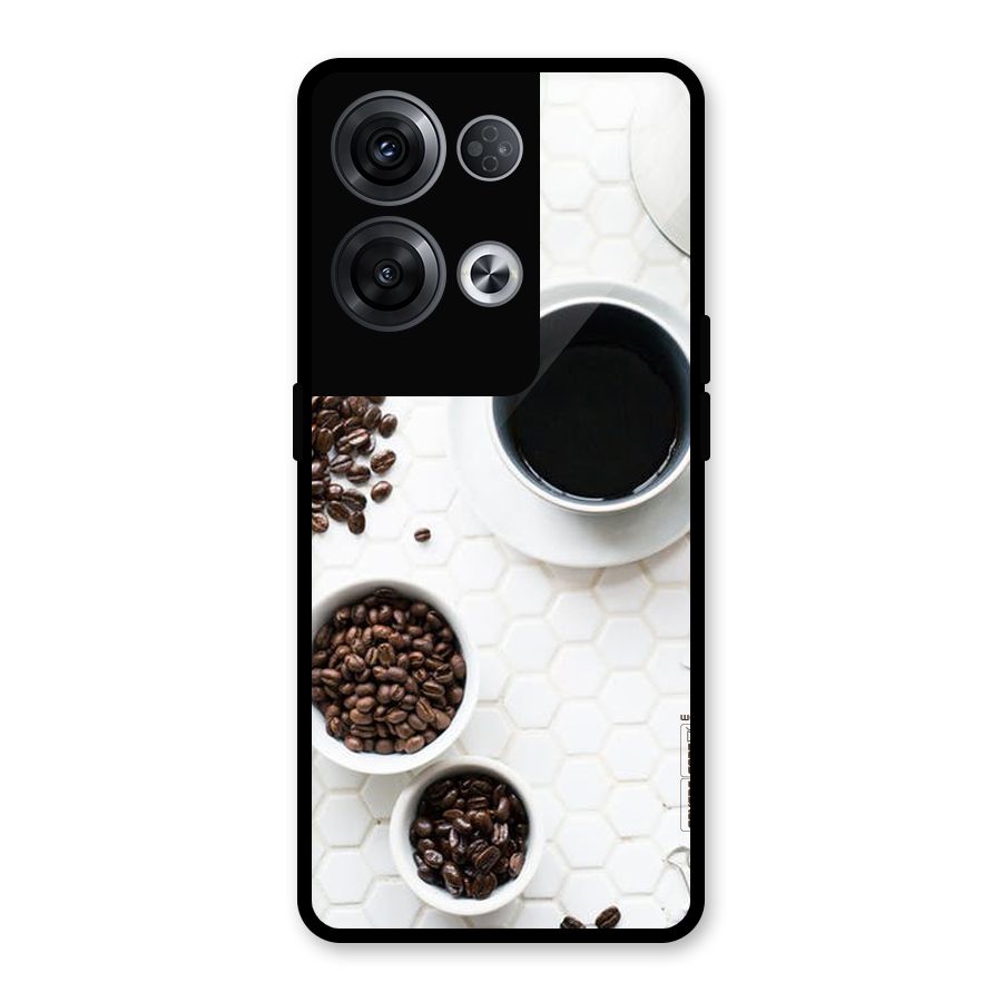 Live Coffee Glass Back Case for Oppo Reno8 Pro 5G