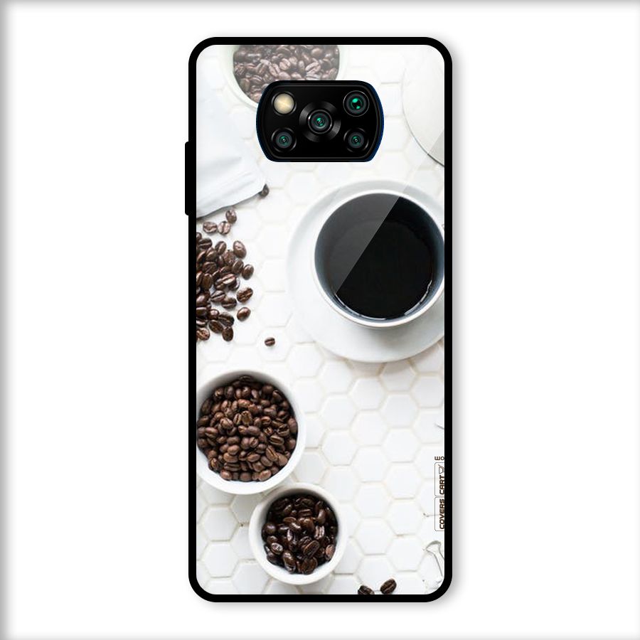 Live Coffee Glass Back Case for Poco X3