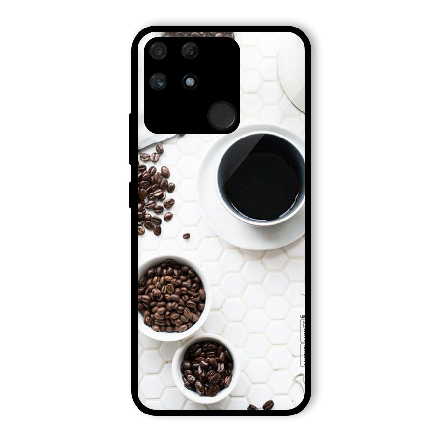 Live Coffee Glass Back Case for Realme Narzo 50A