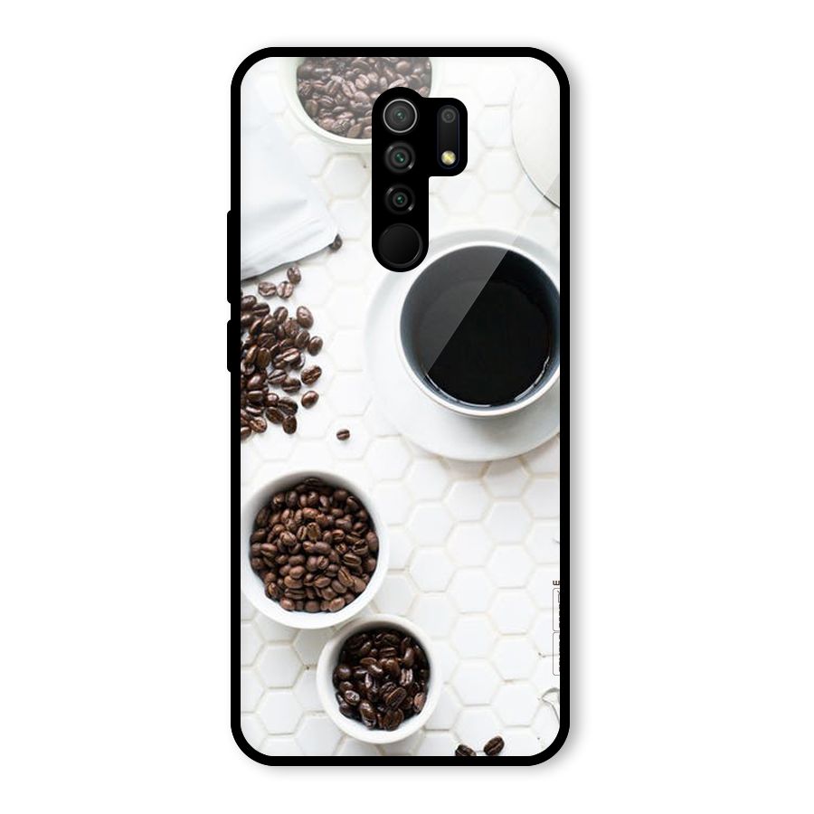 Live Coffee Glass Back Case for Redmi 9 Prime