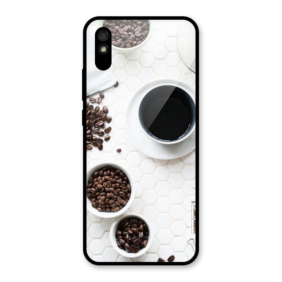 Live Coffee Glass Back Case for Redmi 9i