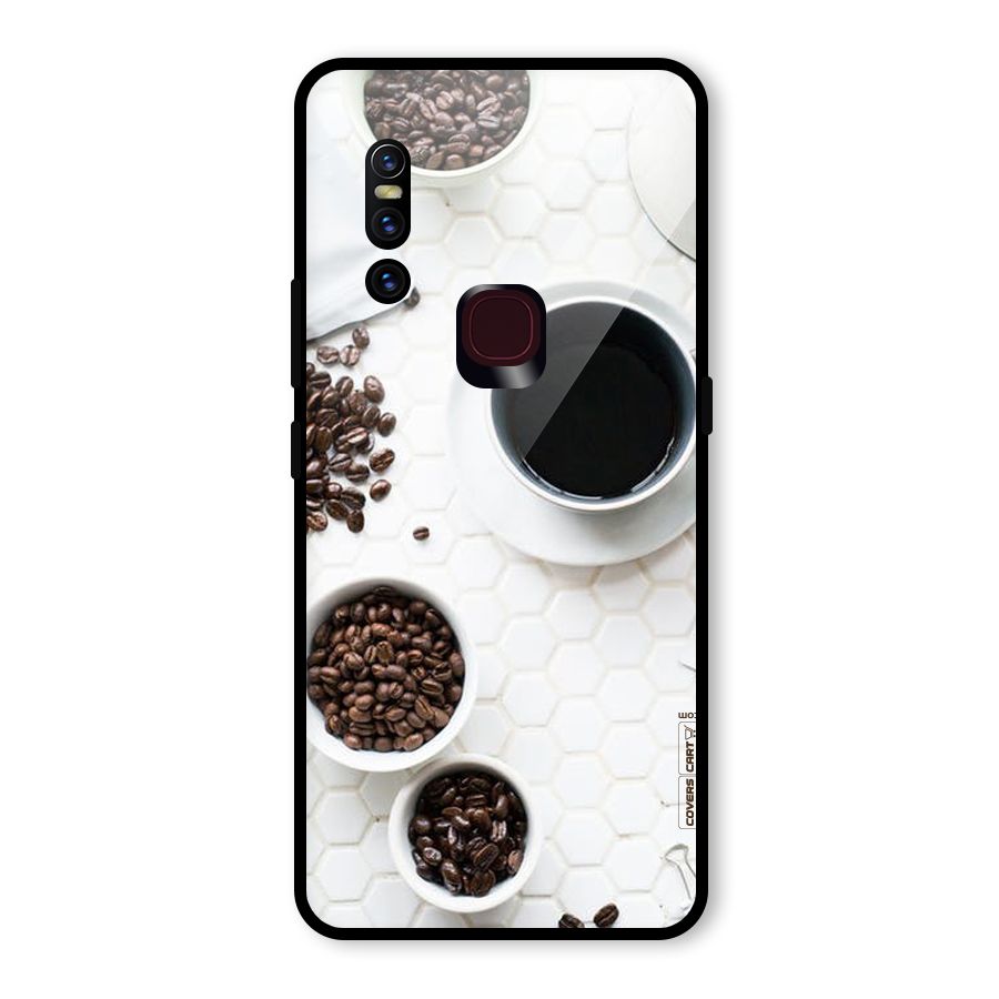 Live Coffee Glass Back Case for Vivo V15