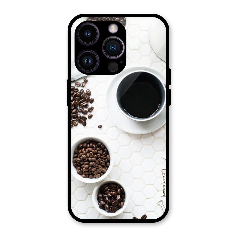 Live Coffee Glass Back Case for iPhone 14 Pro
