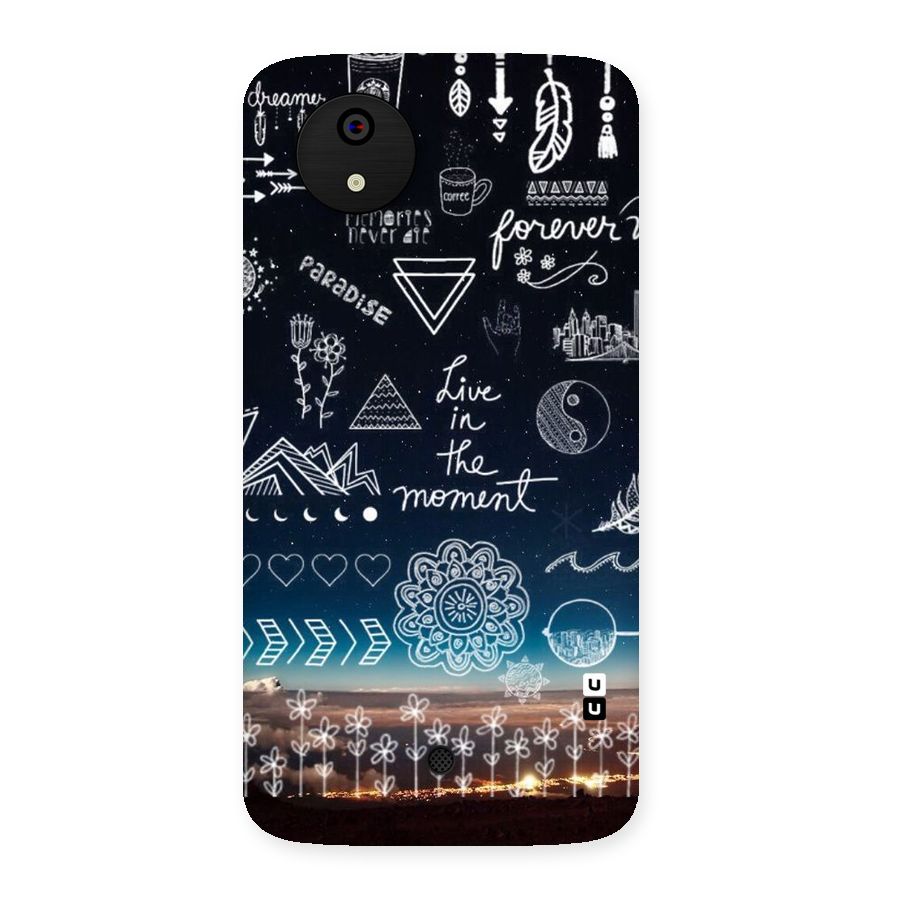 Live In The Moment Back Case for Micromax Canvas A1