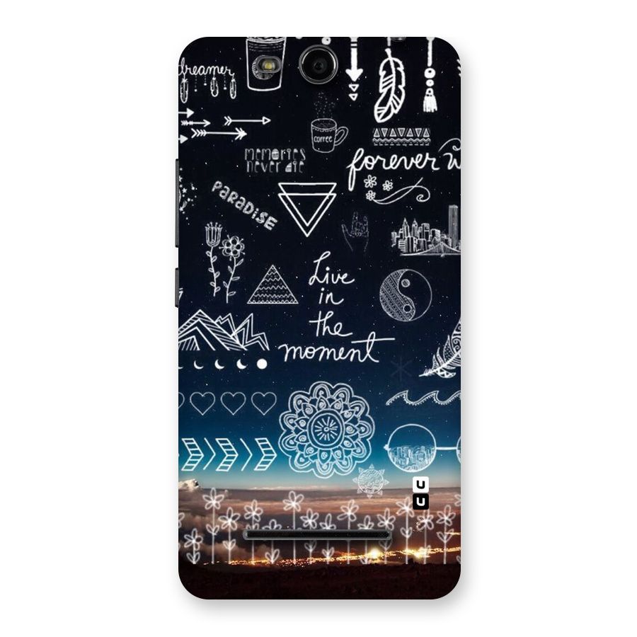 Live In The Moment Back Case for Micromax Canvas Juice 3 Q392