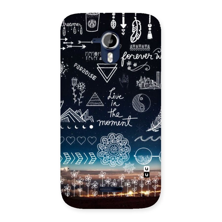Live In The Moment Back Case for Micromax Canvas Magnus A117