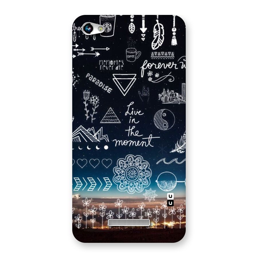 Live In The Moment Back Case for Micromax Hue 2