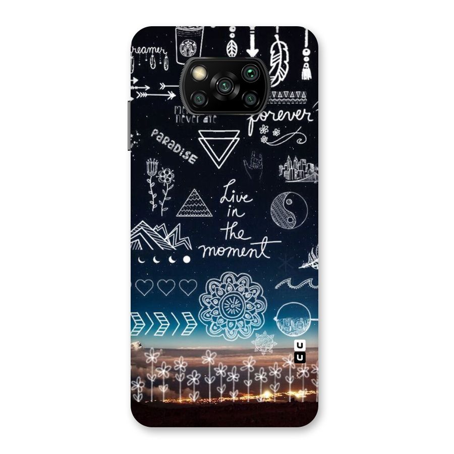 Live In The Moment Back Case for Poco X3
