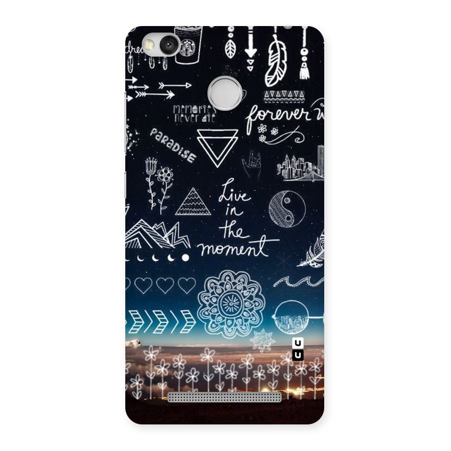 Live In The Moment Back Case for Redmi 3S Prime