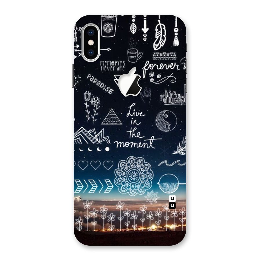 Live In The Moment Back Case for iPhone XS Max Apple Cut