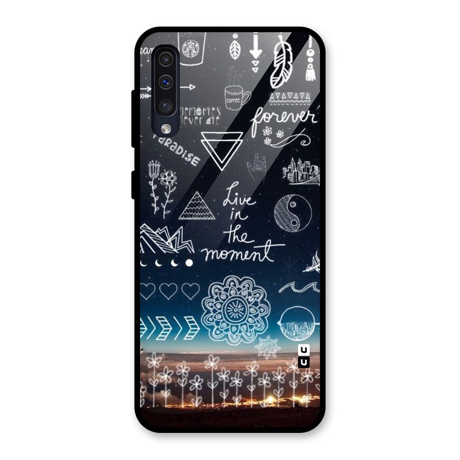 Live In The Moment Glass Back Case for Galaxy A30s