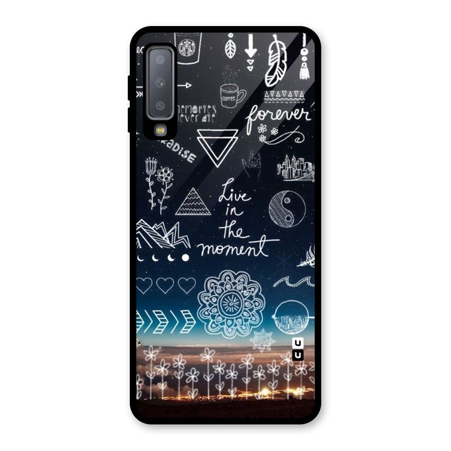 Live In The Moment Glass Back Case for Galaxy A7 (2018)