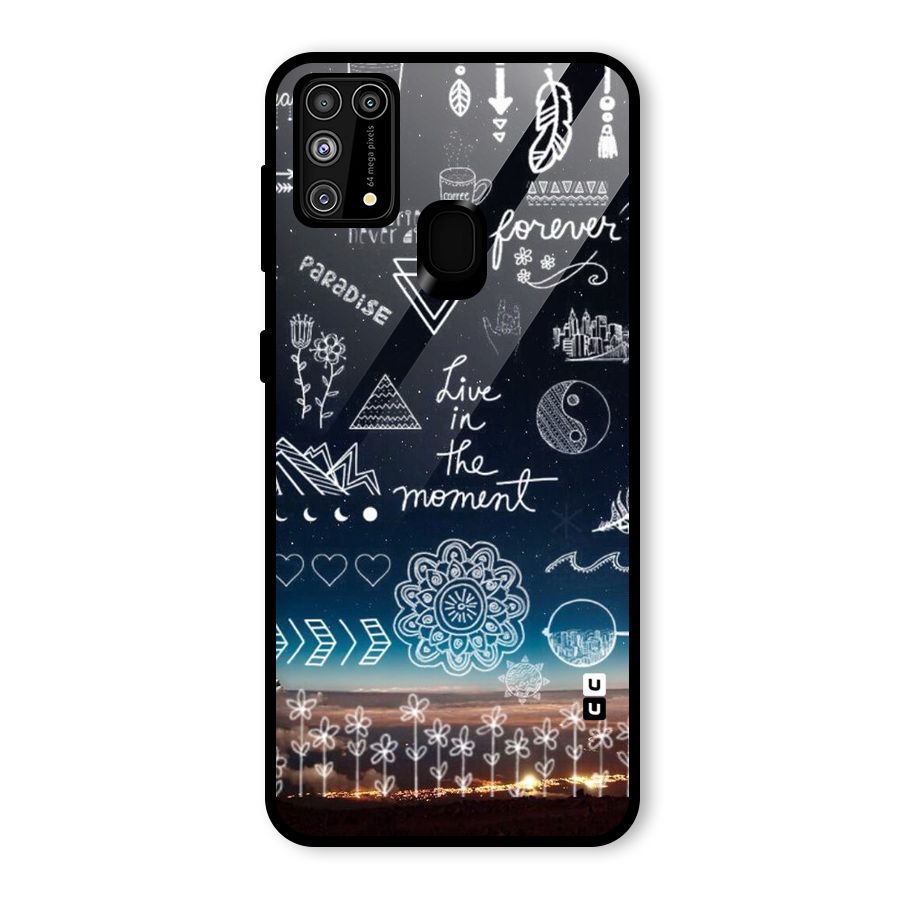 Live In The Moment Glass Back Case for Galaxy F41