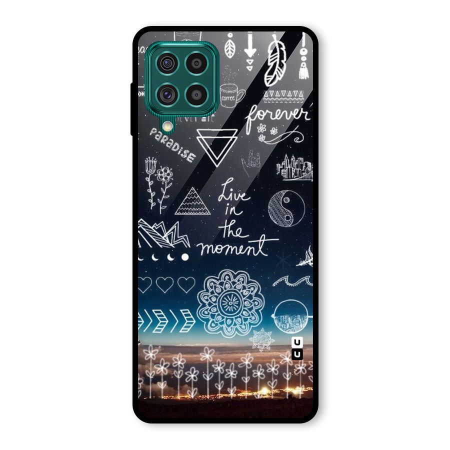 Live In The Moment Glass Back Case for Galaxy F62