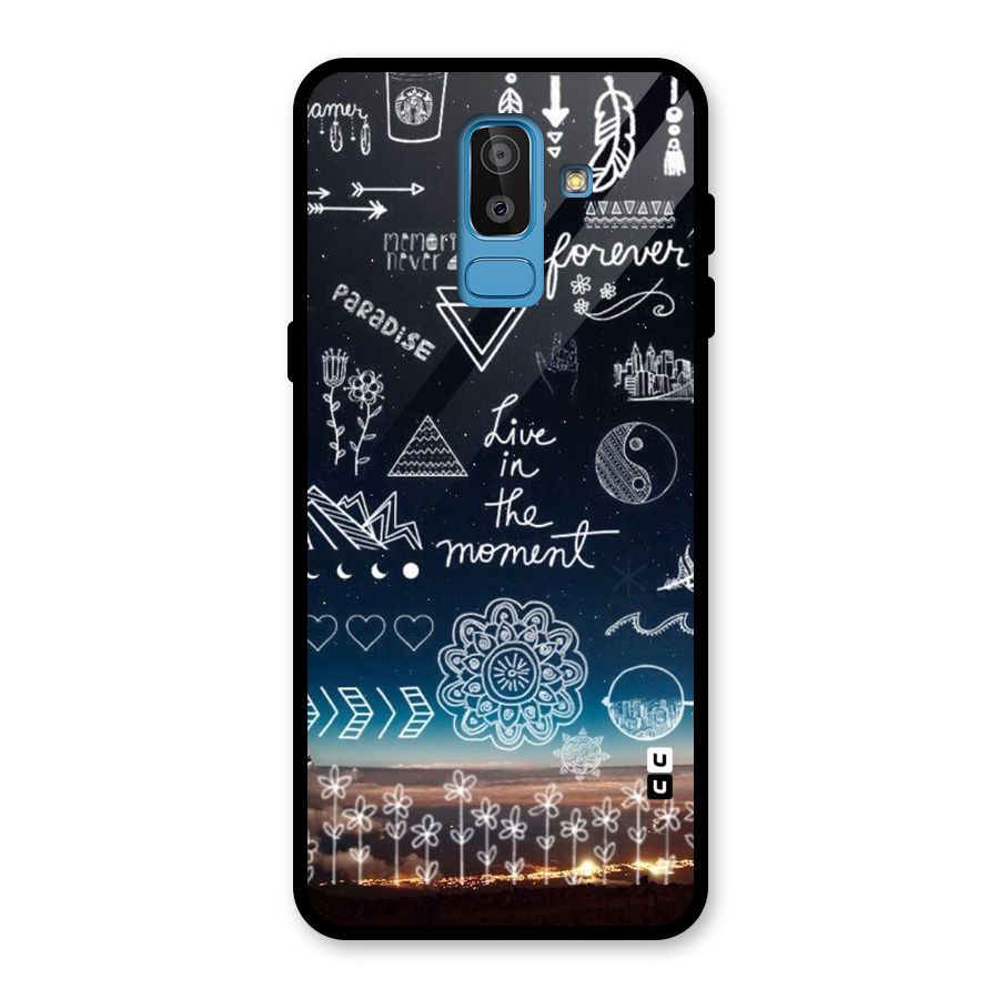 Live In The Moment Glass Back Case for Galaxy J8
