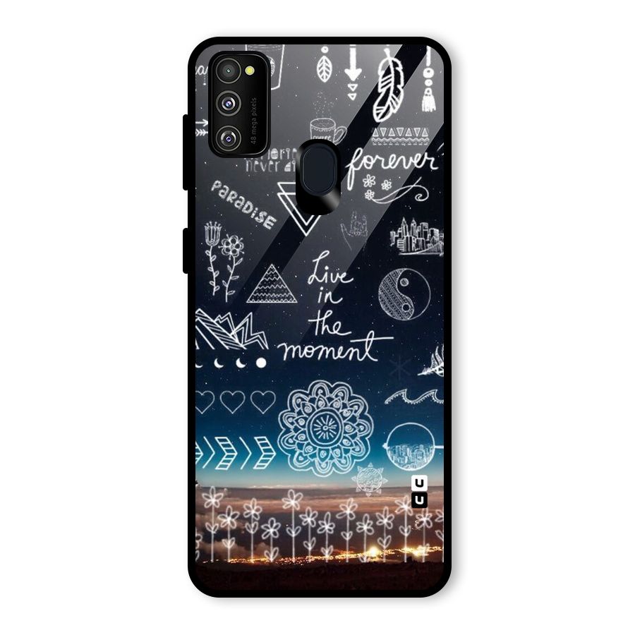Live In The Moment Glass Back Case for Galaxy M21