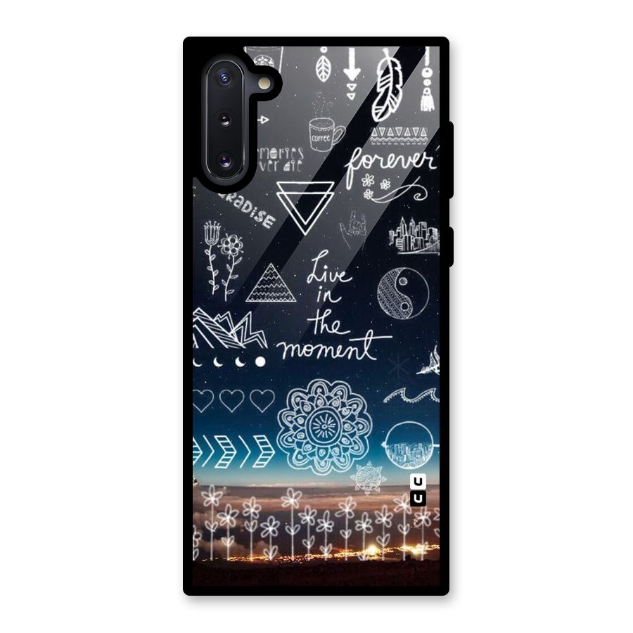 Live In The Moment Glass Back Case for Galaxy Note 10