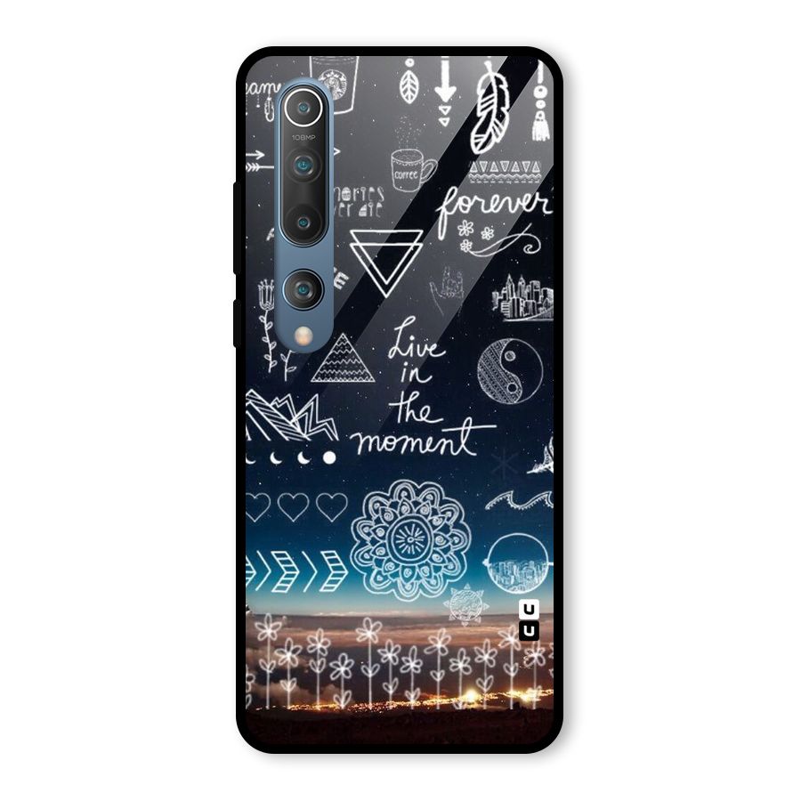 Live In The Moment Glass Back Case for Mi 10
