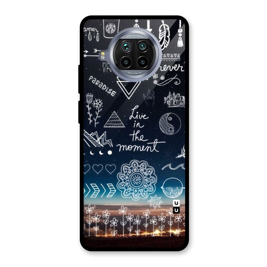 Live In The Moment Glass Back Case for Mi 10i