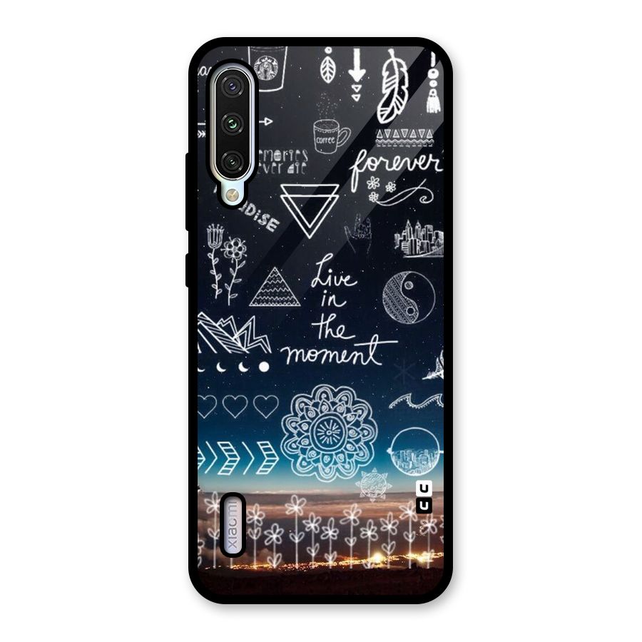 Live In The Moment Glass Back Case for Mi A3