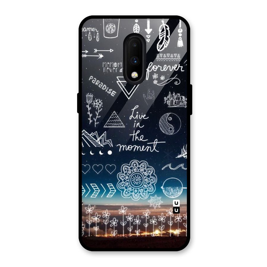 Live In The Moment Glass Back Case for OnePlus 7