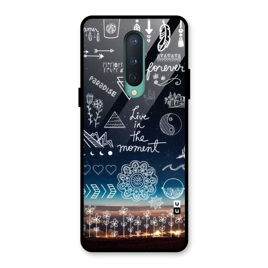 Live In The Moment Glass Back Case for OnePlus 8
