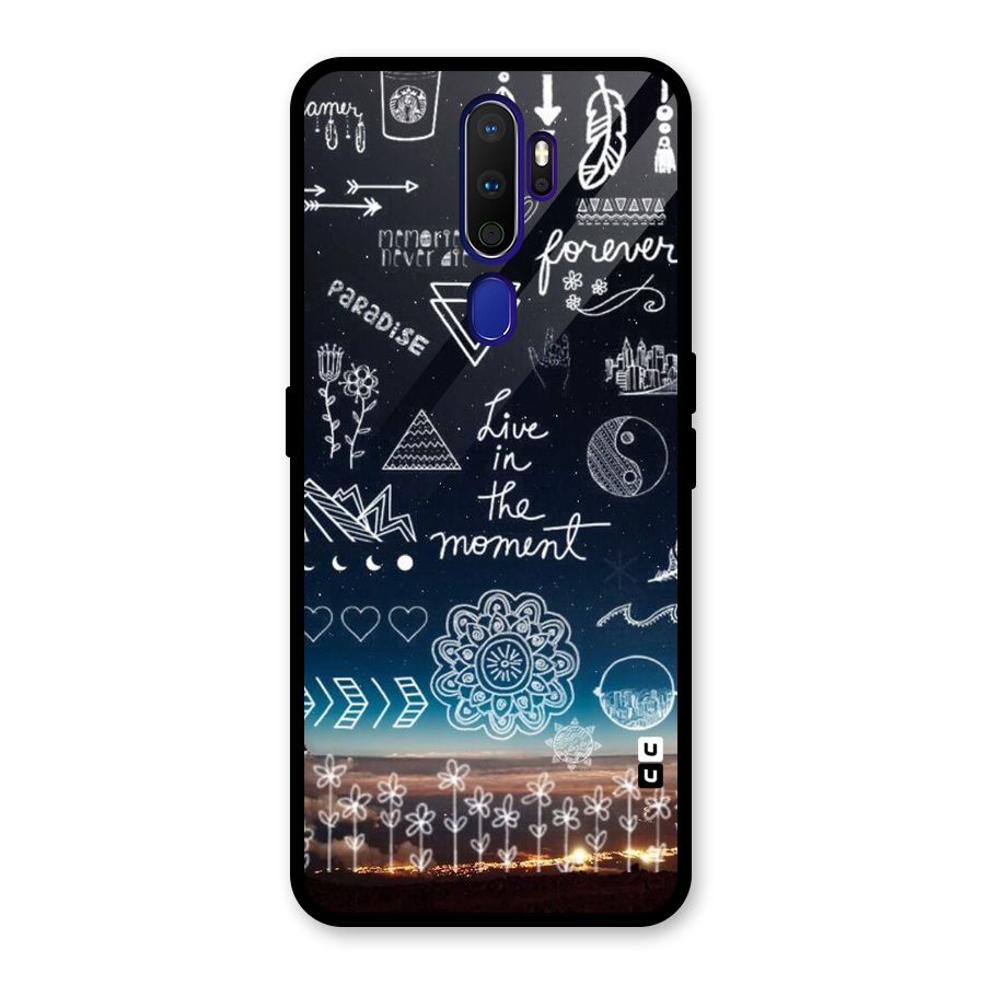 Live In The Moment Glass Back Case for Oppo A9 (2020)