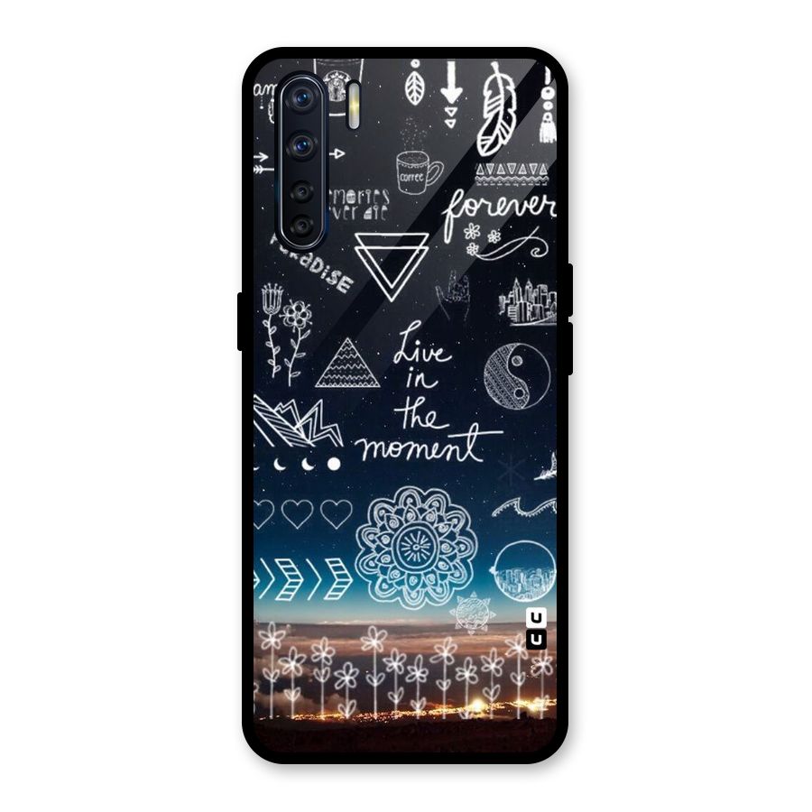 Live In The Moment Glass Back Case for Oppo F15