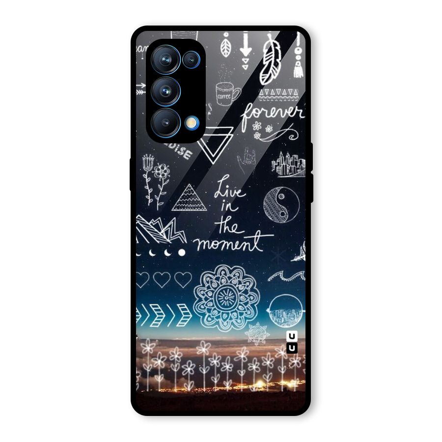 Live In The Moment Glass Back Case for Oppo Reno5 Pro 5G