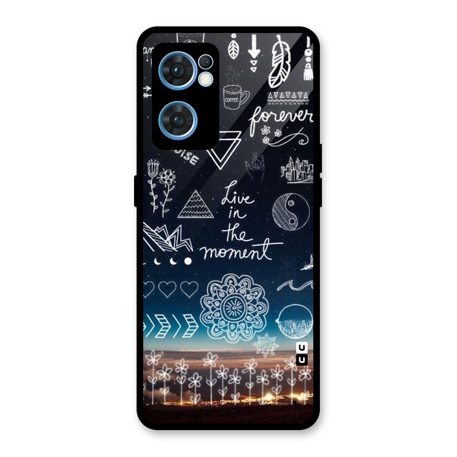 Live In The Moment Glass Back Case for Oppo Reno7 5G