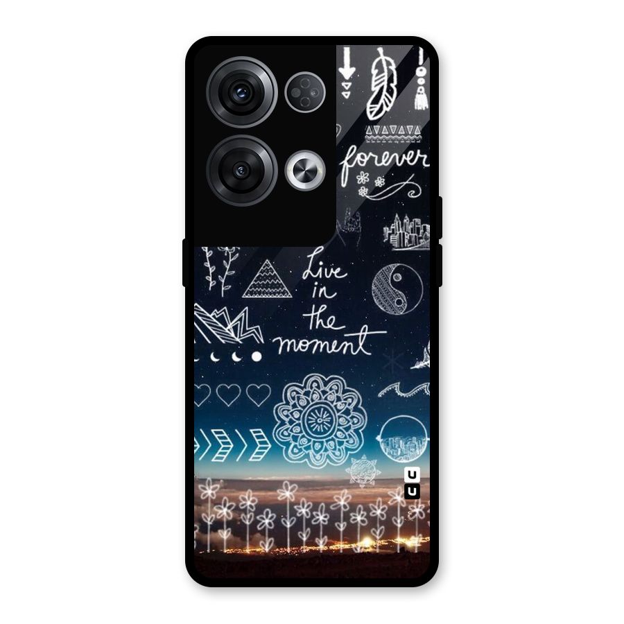 Live In The Moment Glass Back Case for Oppo Reno8 Pro 5G