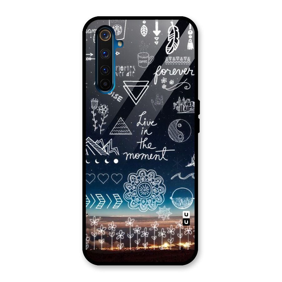 Live In The Moment Glass Back Case for Realme 6 Pro