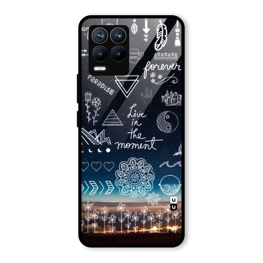 Live In The Moment Glass Back Case for Realme 8 Pro