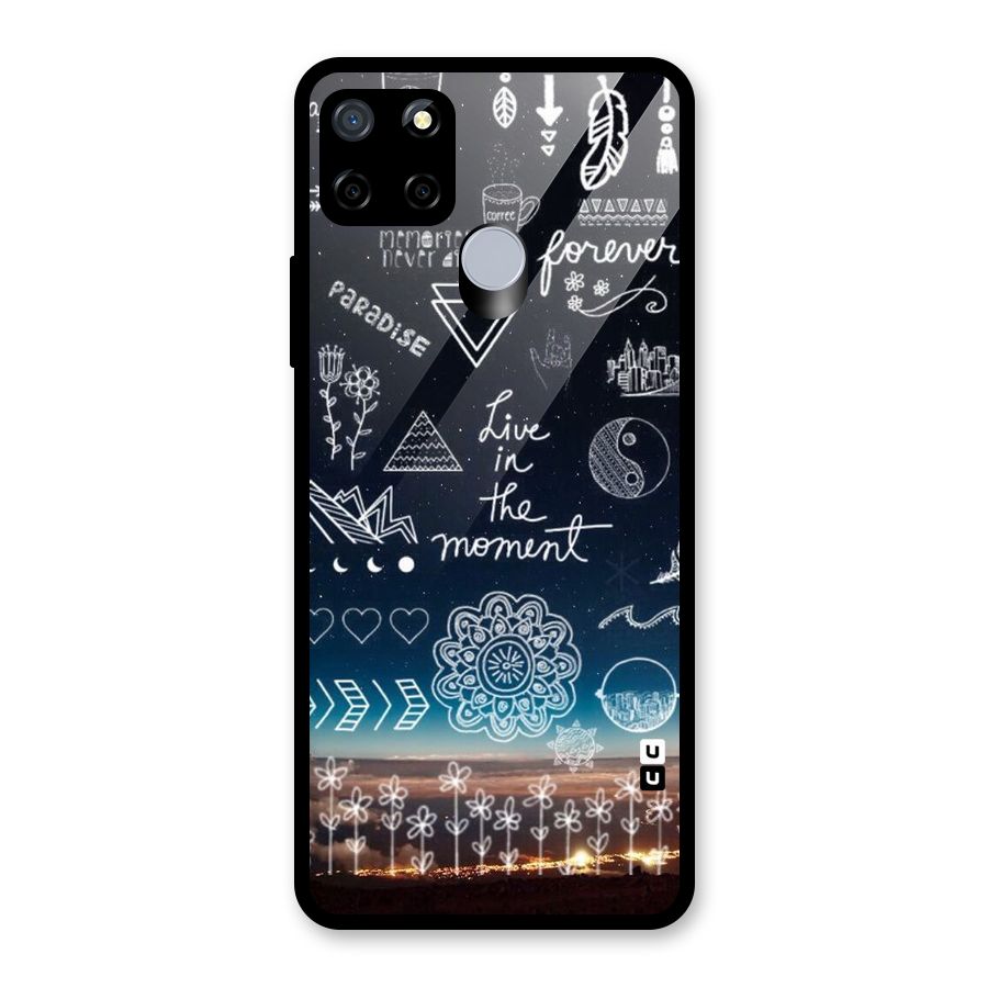 Live In The Moment Glass Back Case for Realme C15