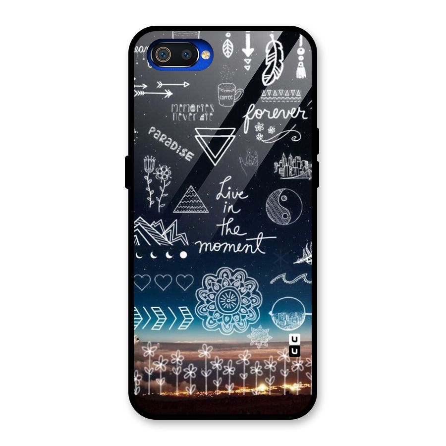 Live In The Moment Glass Back Case for Realme C2