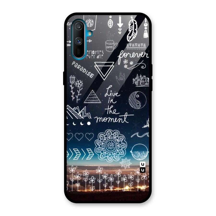 Live In The Moment Glass Back Case for Realme C3