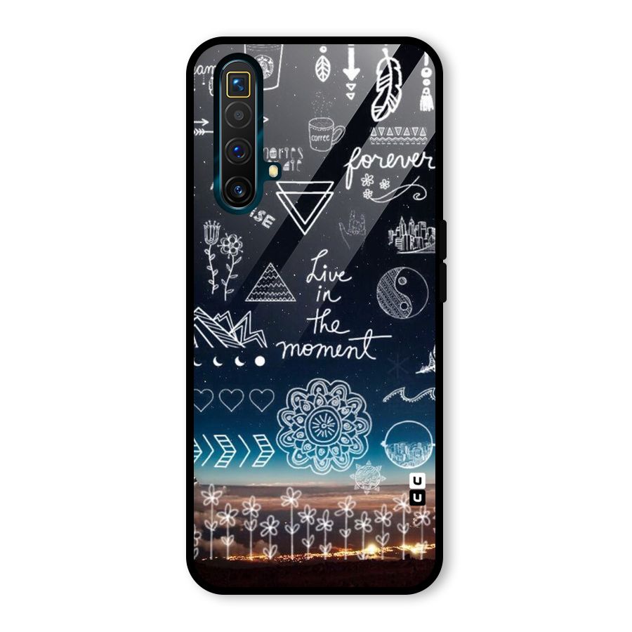 Live In The Moment Glass Back Case for Realme X3 SuperZoom