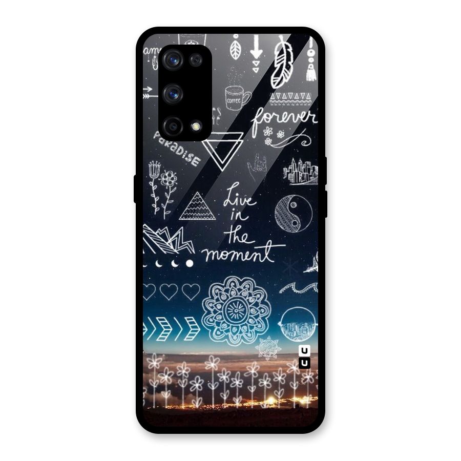Live In The Moment Glass Back Case for Realme X7 Pro