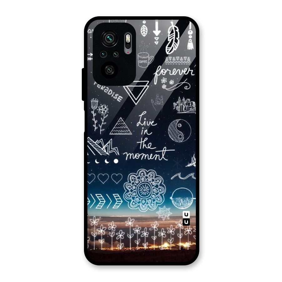 Live In The Moment Glass Back Case for Redmi Note 10S