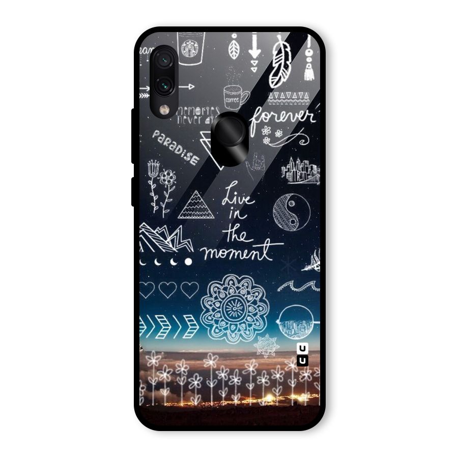Live In The Moment Glass Back Case for Redmi Note 7