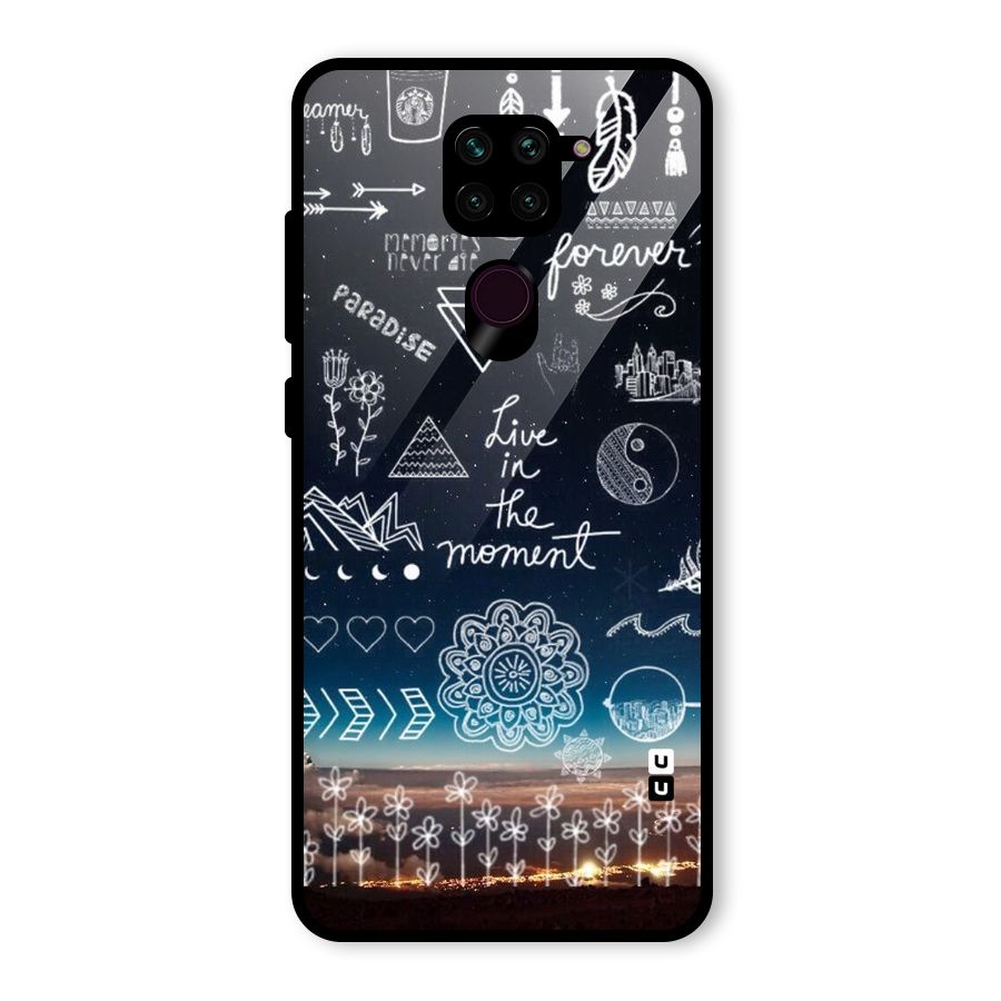 Live In The Moment Glass Back Case for Redmi Note 9