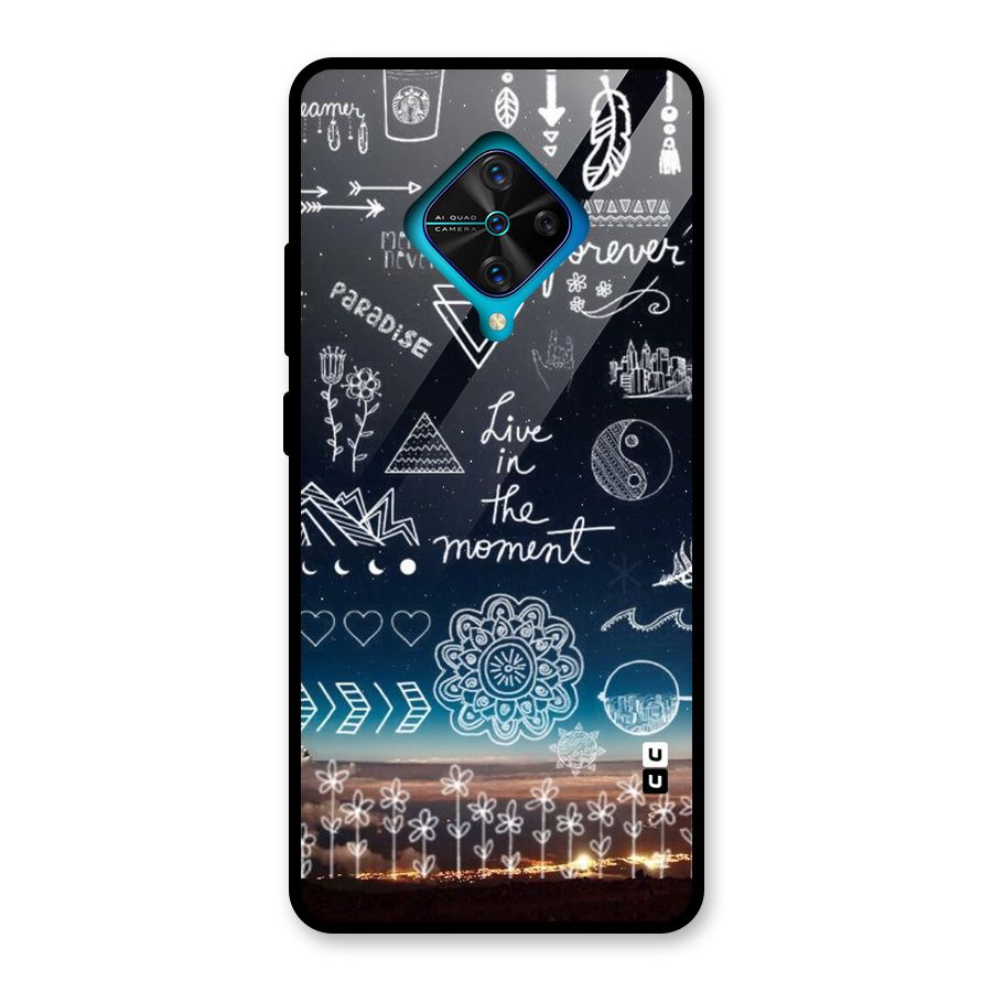 Live In The Moment Glass Back Case for Vivo S1 Pro