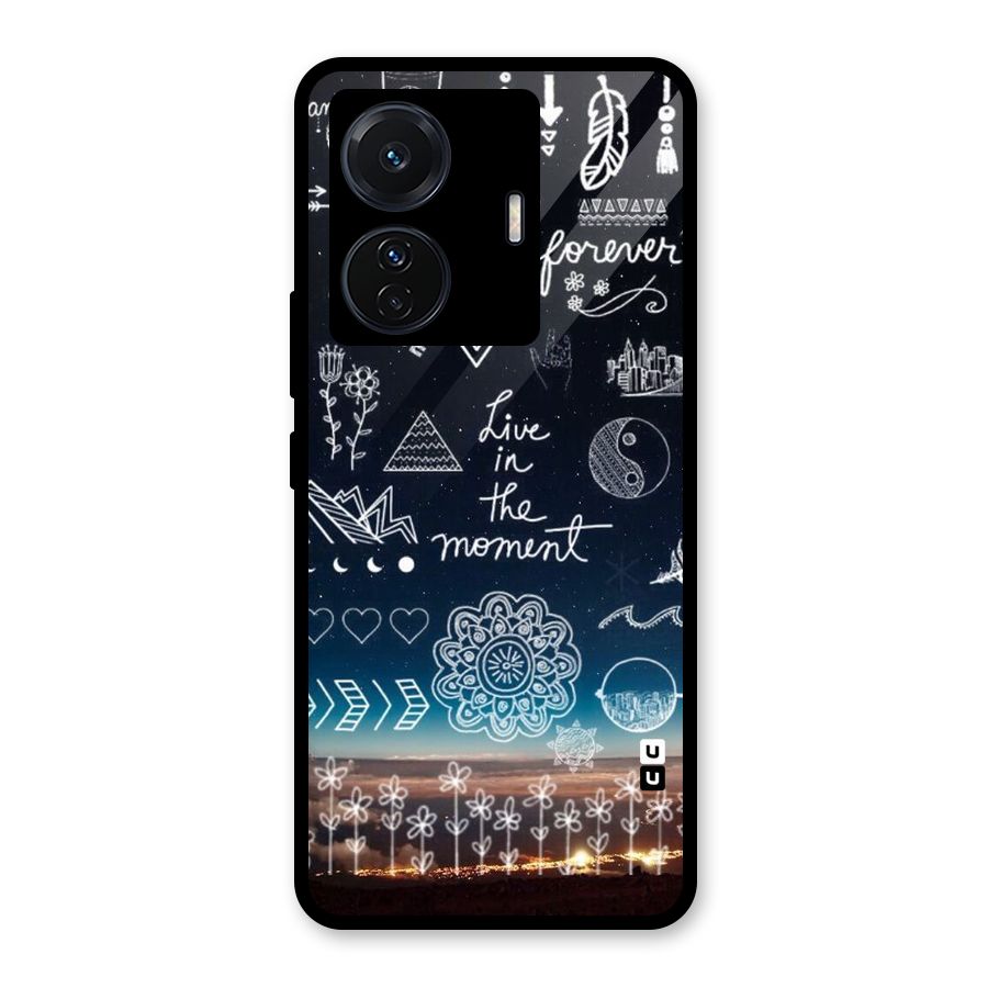 Live In The Moment Glass Back Case for Vivo T1 Pro