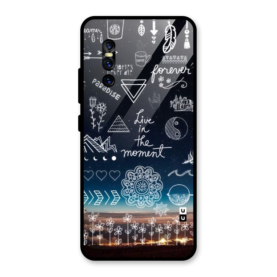 Live In The Moment Glass Back Case for Vivo V15 Pro