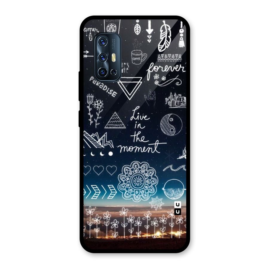Live In The Moment Glass Back Case for Vivo V17