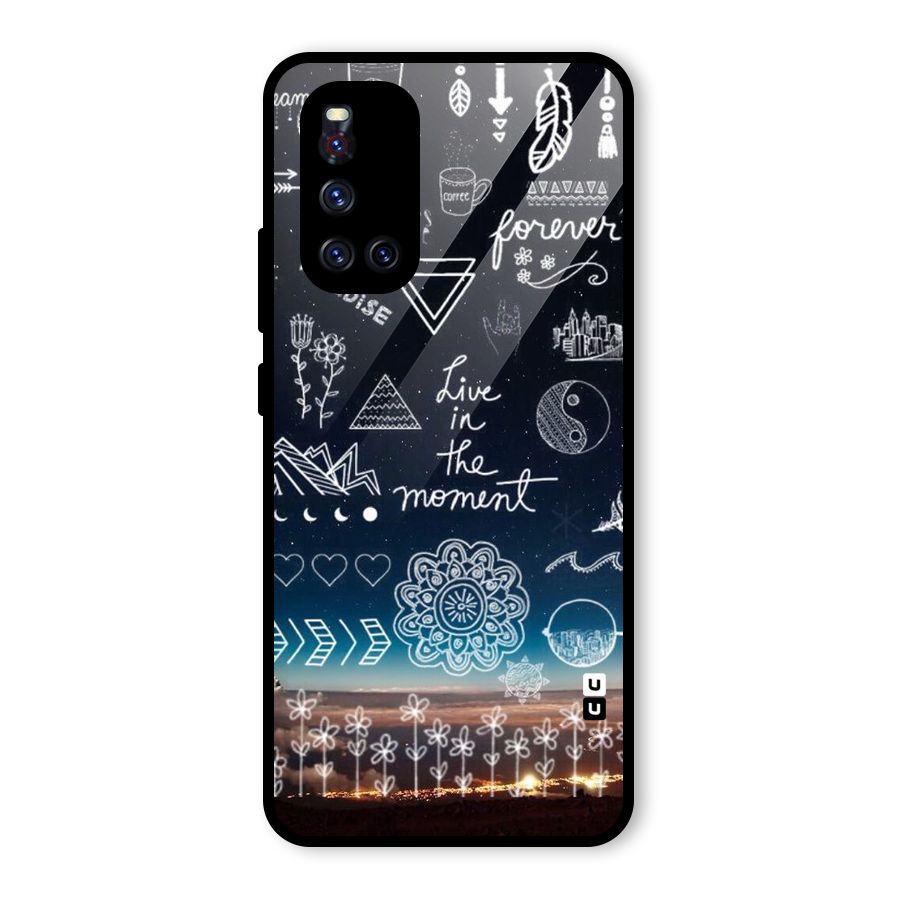 Live In The Moment Glass Back Case for Vivo V19