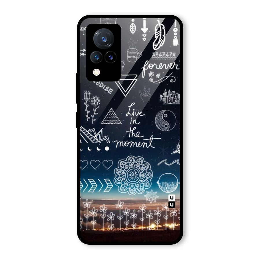 Live In The Moment Glass Back Case for Vivo V21 5G