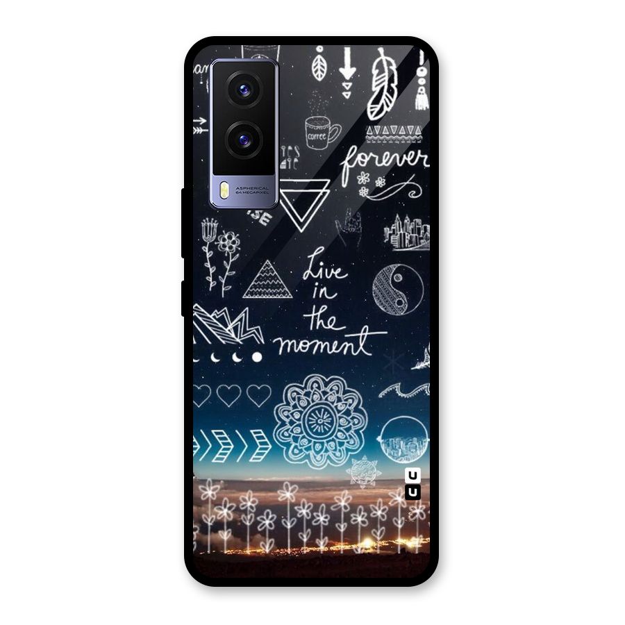 Live In The Moment Glass Back Case for Vivo V21e 5G