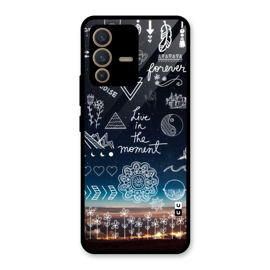 Live In The Moment Glass Back Case for Vivo V23 5G